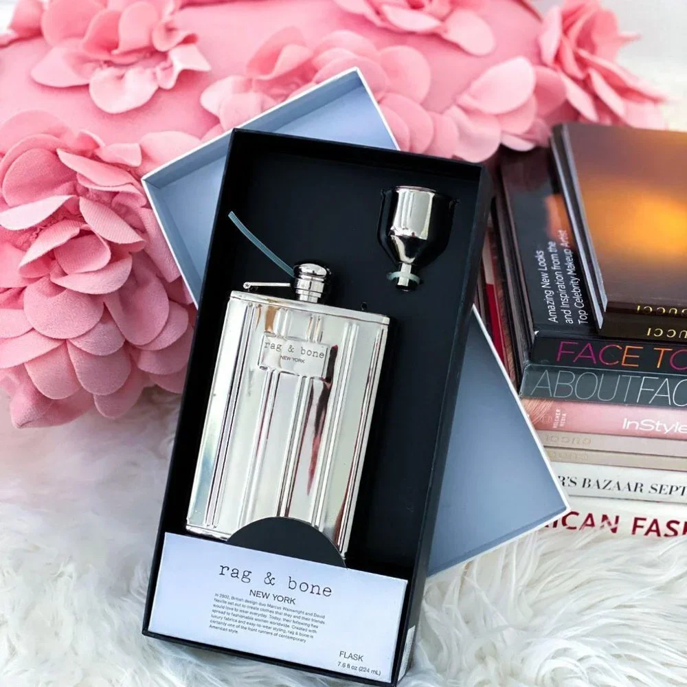NIB Rag & Bone New York x Neiman Marcus x Target Stainless Steel Flask Gift Set